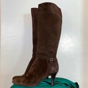 Calvin Klein brown suede boots size 8